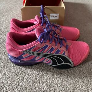 Puma Women's Pink and Purple Athletic Shoes